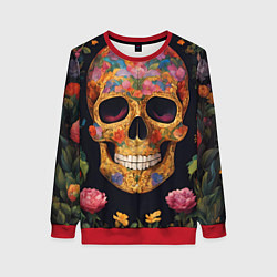 Женский свитшот Bright colors and skull