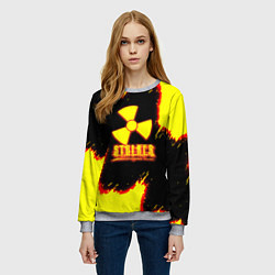 Свитшот женский Stalker огненные краски, цвет: 3D-меланж — фото 2