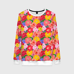 Женский свитшот Летний цветочный фон