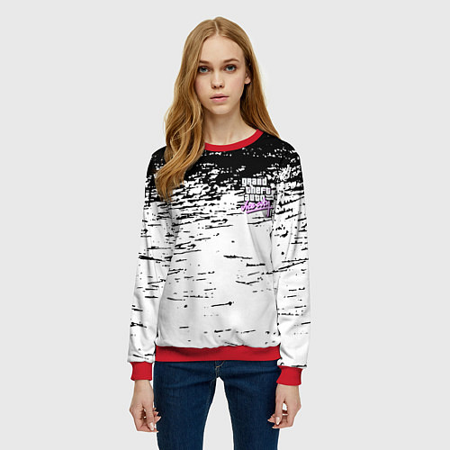 Женский свитшот GTA vice city краски / 3D-Красный – фото 3