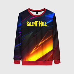 Женский свитшот Silent hill stripes neon