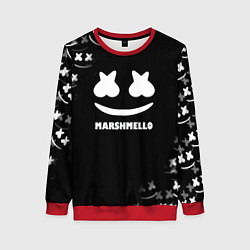 Женский свитшот Marshmello белое лого