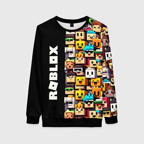 Женский свитшот Roblox - game / 3D-Черный – фото 1