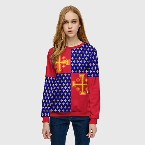 Женский свитшот Сюрко рыцарей Антиохии / 3D-Красный – фото 3