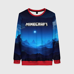 Женский свитшот Minecraft logo night