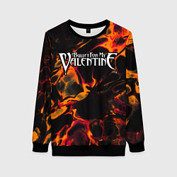 Женский свитшот Bullet For My Valentine red lava