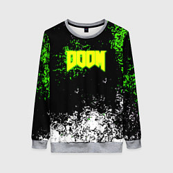 Женский свитшот Doom токсичное лого краски