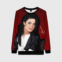 Женский свитшот Michael Jackson с пантерой и автографом