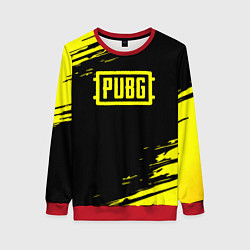 Женский свитшот Pubg текстура краски жёлтые