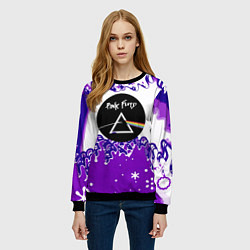 Свитшот женский Pink floyd violet splash, цвет: 3D-черный — фото 2