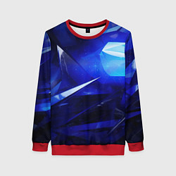 Женский свитшот Black and blue abstract background sport style