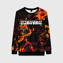 Свитшот женский Scorpions red lava, цвет: 3D-черный