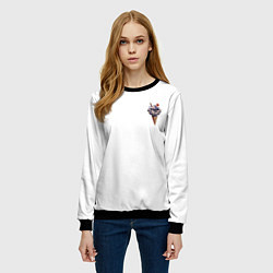 Свитшот женский Мороженое - Фудзи, цвет: 3D-черный — фото 2