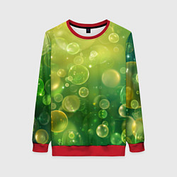 Свитшот женский Летние пузыри, цвет: 3D-красный
