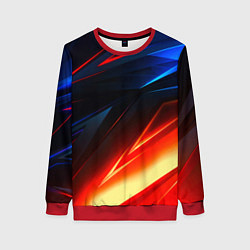 Женский свитшот Geometry stripes neon steel