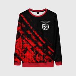 Свитшот женский Benfica sport grunge, цвет: 3D-красный