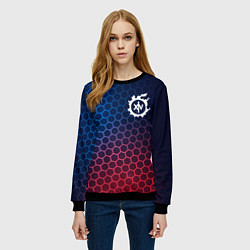 Свитшот женский Final Fantasy неоновые соты, цвет: 3D-черный — фото 2