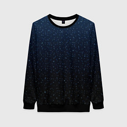 Женский свитшот Абстрактный сине-чёрный ночной