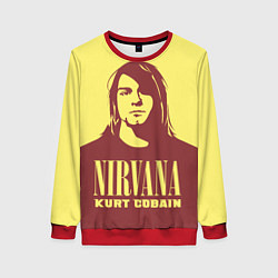 Свитшот женский Kurt Cobain Nirvana, цвет: 3D-красный