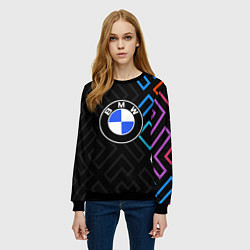 Свитшот женский Bmw абстракция, цвет: 3D-черный — фото 2