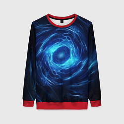 Женский свитшот Взрыв синий геометрической абстракции