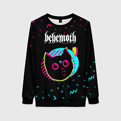 Свитшот женский Behemoth - rock star cat, цвет: 3D-черный