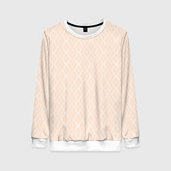 Женский свитшот Полосы узоры светло-бежевый