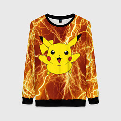 Женский свитшот Pikachu yellow lightning