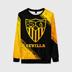 Свитшот женский Sevilla - gold gradient, цвет: 3D-черный