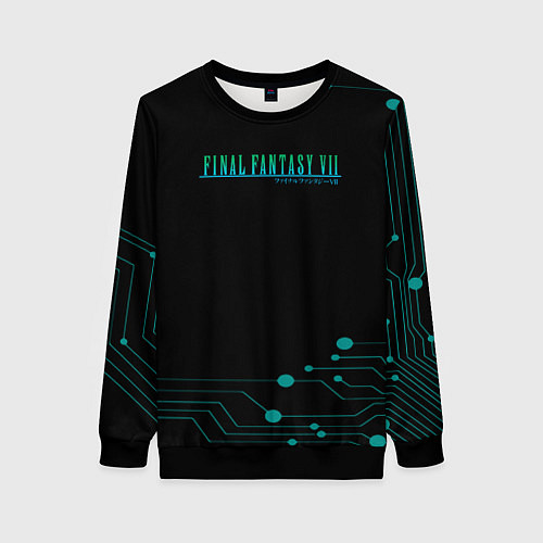 Женский свитшот Final fantasy neon / 3D-Черный – фото 1