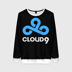 Свитшот женский Cloud9 - esports logo, цвет: 3D-белый