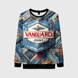 Женский свитшот Vanguard denim patchwork - ai art