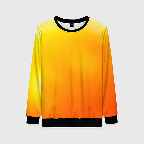 Женский свитшот Яркий оранж / 3D-Черный – фото 1