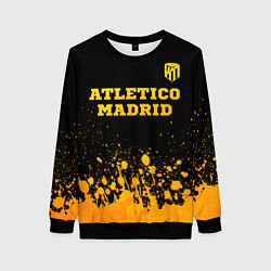 Свитшот женский Atletico Madrid - gold gradient посередине, цвет: 3D-черный