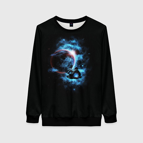 Женский свитшот Неизведанная планета / 3D-Черный – фото 1