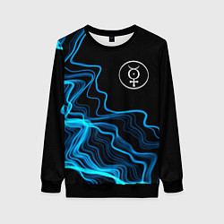 Свитшот женский Marilyn Manson sound wave, цвет: 3D-черный
