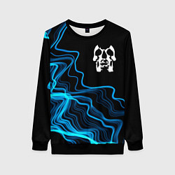 Свитшот женский Deftones sound wave, цвет: 3D-черный