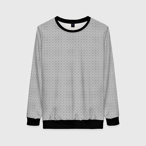 Женский свитшот Узор в стиле ар-деко / 3D-Черный – фото 1