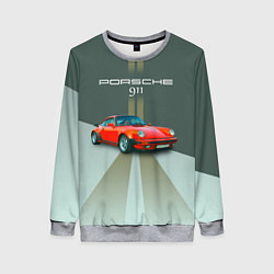 Свитшот женский Porsche спортивный немецкий автомобиль, цвет: 3D-меланж