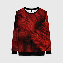 Свитшот женский Красная шерсть, цвет: 3D-черный