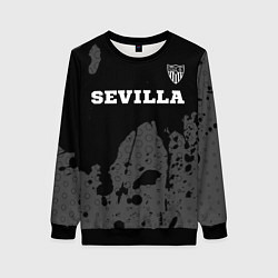 Свитшот женский Sevilla sport на темном фоне посередине, цвет: 3D-черный