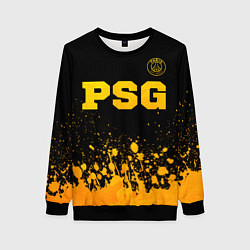 Свитшот женский PSG - gold gradient посередине, цвет: 3D-черный