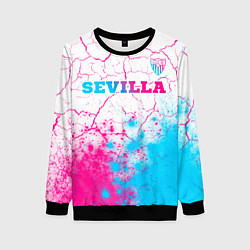 Свитшот женский Sevilla neon gradient style посередине, цвет: 3D-черный