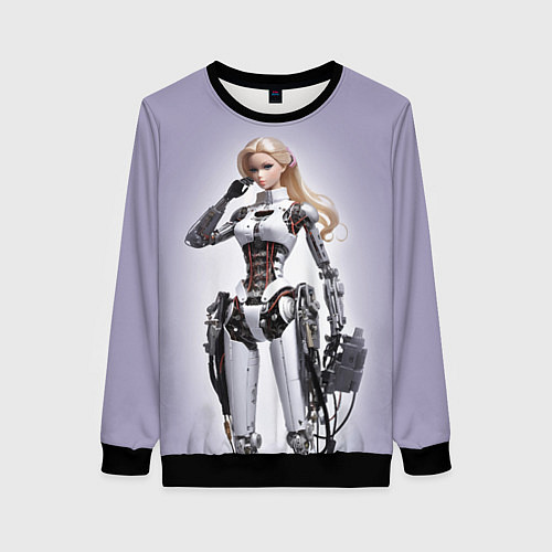 Женский свитшот Barbie cyberpunk - ai art fantasy / 3D-Черный – фото 1