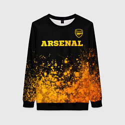 Свитшот женский Arsenal - gold gradient посередине, цвет: 3D-черный