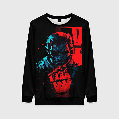 Женский свитшот Metal Gear - Snake / 3D-Черный – фото 1