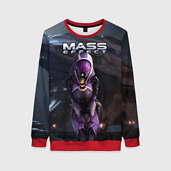 Свитшот женский Mass Effect ТалиЗора и космический корабль, цвет: 3D-красный