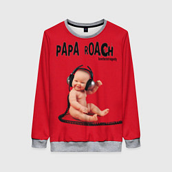 Свитшот женский Papa Roach - baby with headphones, цвет: 3D-меланж