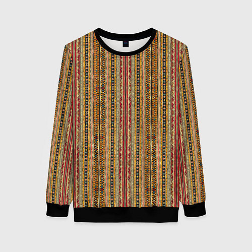 Женский свитшот Африканские линии / 3D-Черный – фото 1