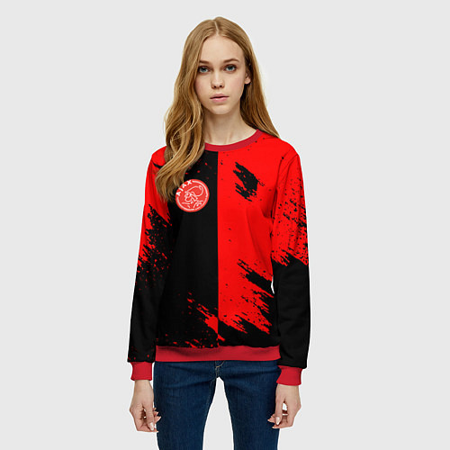 Женский свитшот Ajax sport color red / 3D-Красный – фото 3